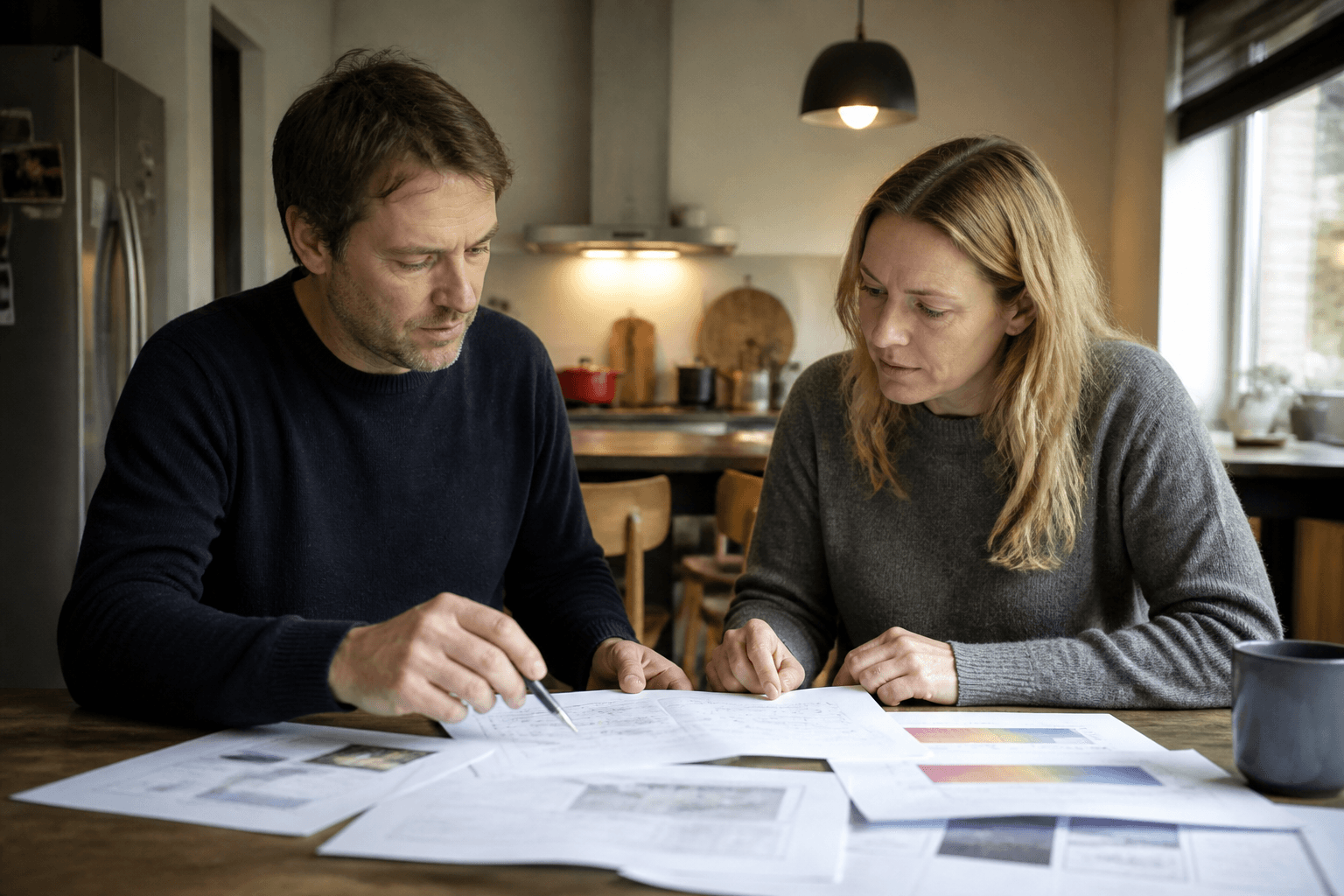 Gesprek aan de keukentafel over energie